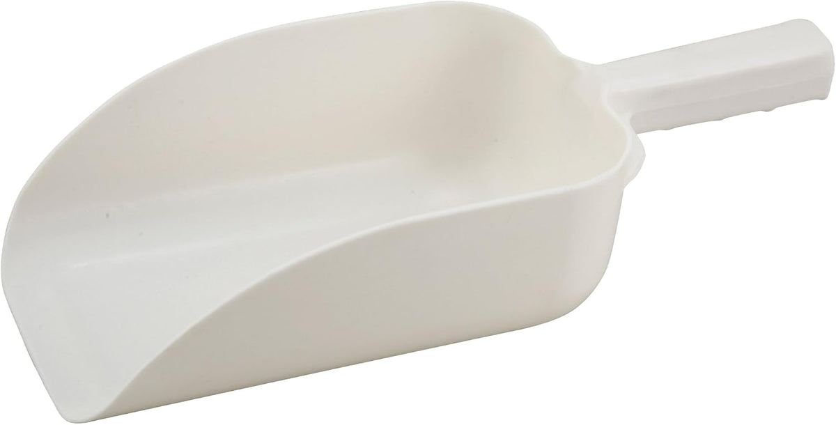 Winco 64 oz White Plastic Commercial Scoop