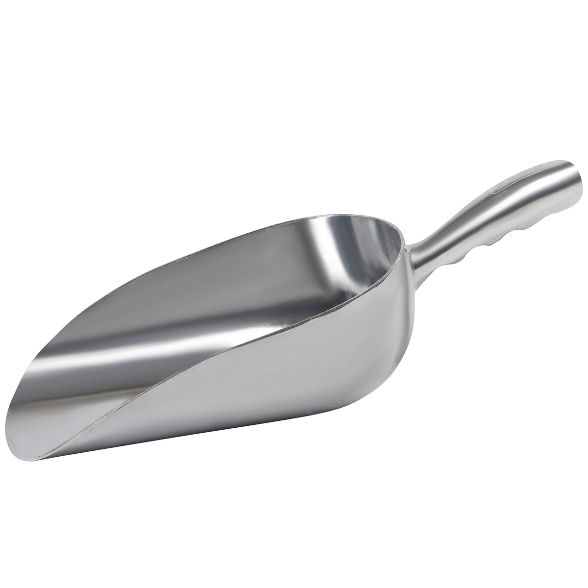 Cast Aluminum Utility Scoop - 12 oz. - Round Bottom, ice scoop For Multi-Purpose Use, With Finger Groove Handle (Hand Wash Only) (12 oz.)
