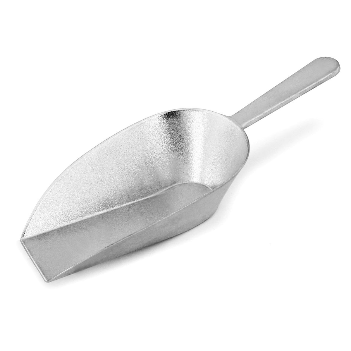 New Star Foodservice Cast Aluminum Flat Bottom Scoop, 2-Ounce, Silver