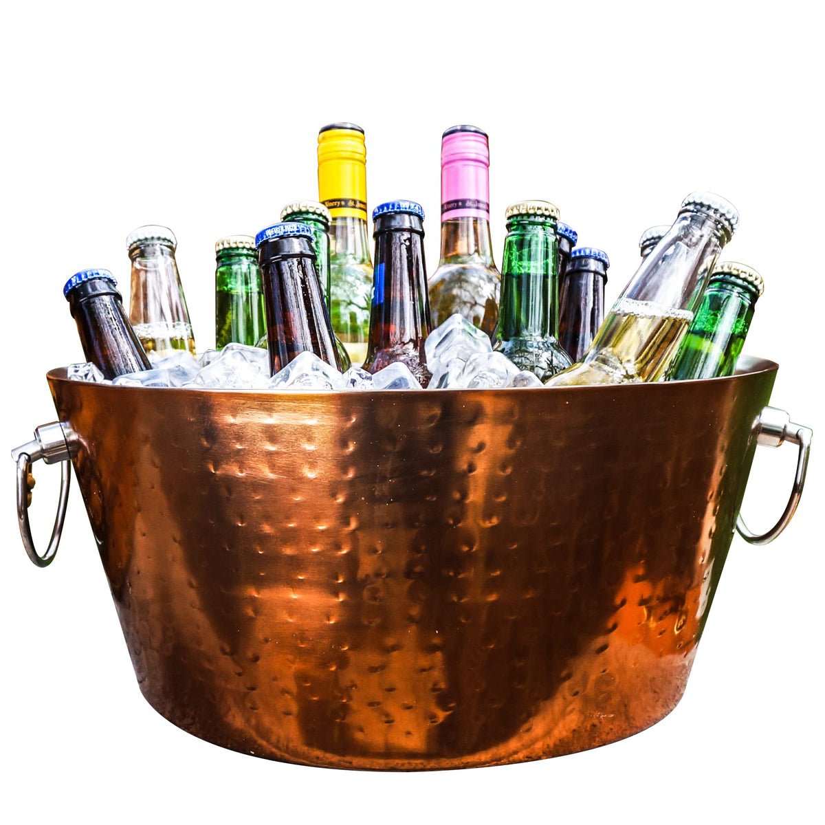 BREKX Insulated Stainless Steel Beverage Tub & Ice Bucket, Rose, 12Qt
