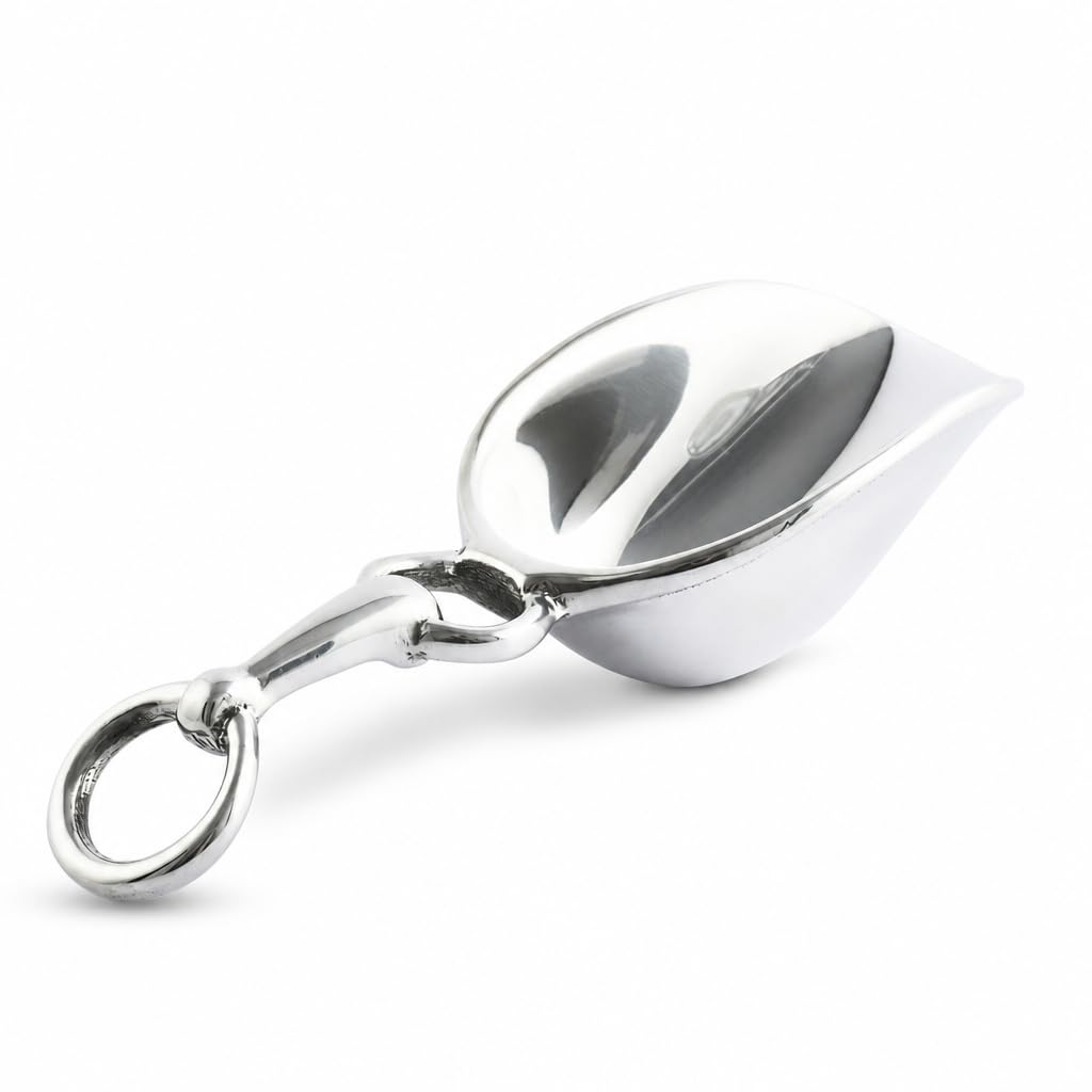 Arthur Court Magnolia Ice Scoop - Premium Sand Casted Aluminum - Elegant Ice Serving Tool - 8" Long
