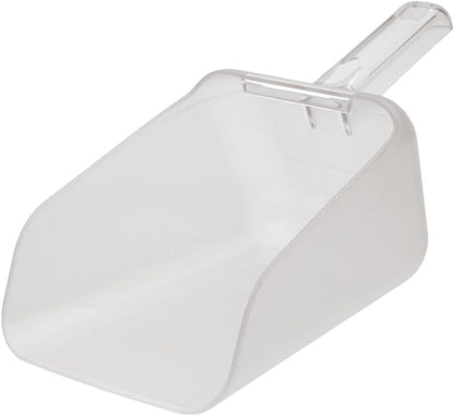 Rubbermaid Commercial Products Bouncer Contour Scoop for Ingredient Bins, 64-Ounce, Clear, Restaurant/Kitchen Food Service Supplies for Ice/Animal Feed/Grains/Sand