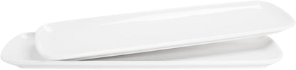 Olive Plate, Dried Fruits Tray, Biscuit Olive Platter, Chip Resistant, White Porcelain Olive Canoe, Dishwasher Safe, for Snacks, Mousse Cake,Tiramisu,Sushi,Condiments,Appetizers 10.9 Inch