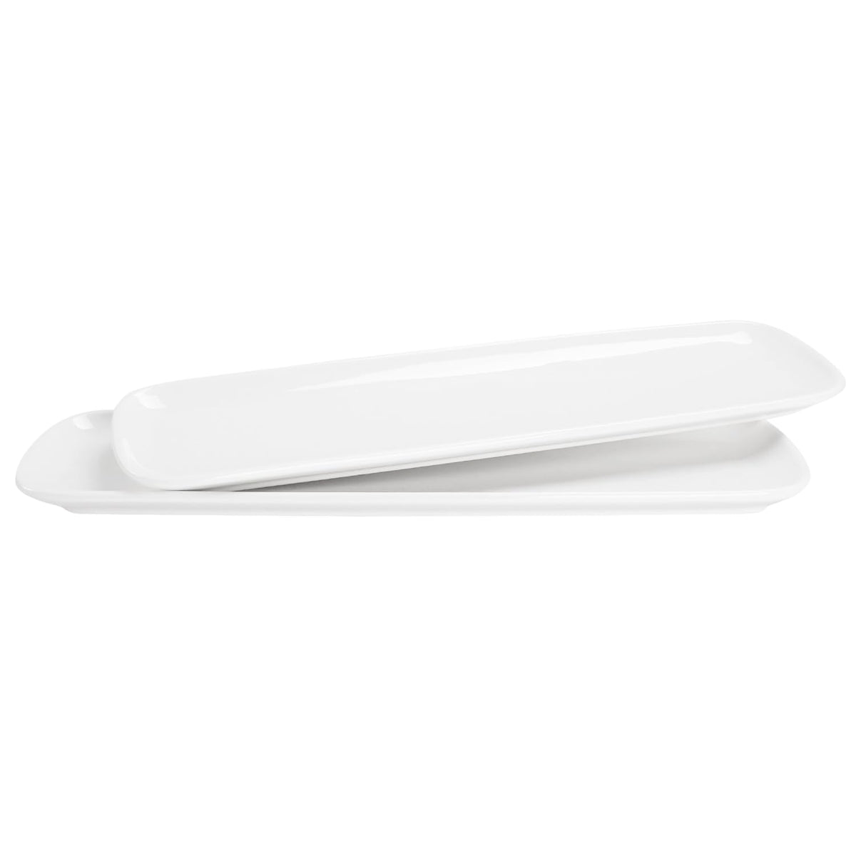 Olive Plate, Dried Fruits Tray, Biscuit Olive Platter, Chip Resistant, White Porcelain Olive Canoe, Dishwasher Safe, for Snacks, Mousse Cake,Tiramisu,Sushi,Condiments,Appetizers 10.9 Inch