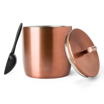 Simple Modern Vacuum Insulated Ice Bucket with Lid and Scoop | For Cocktail, Champagne, Wine, Beer, & Hosting | Stainless Steel 100oz Capacity for Large Parties | Rocks Collection | Simple Stainless