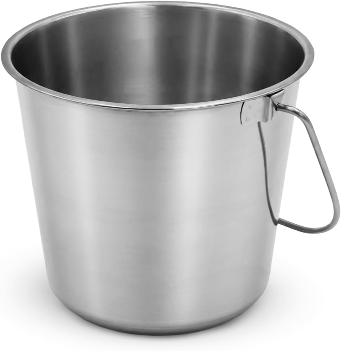 Grip Stainless Steel Bucket (2 Gallon) - Great for Pets, Cleaning, Food Prep - Hang on Fences, Cages, Kennels - Home, Garage, Workshop