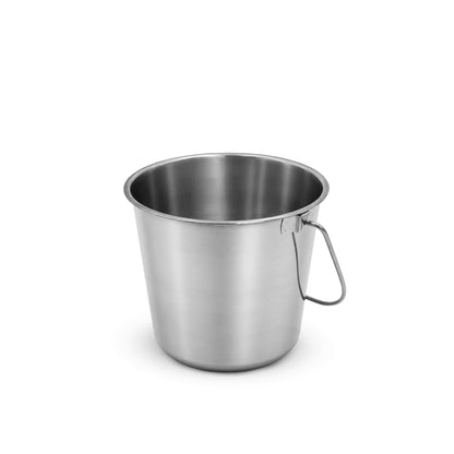 Grip Stainless Steel Bucket (2 Gallon) - Great for Pets, Cleaning, Food Prep - Hang on Fences, Cages, Kennels - Home, Garage, Workshop