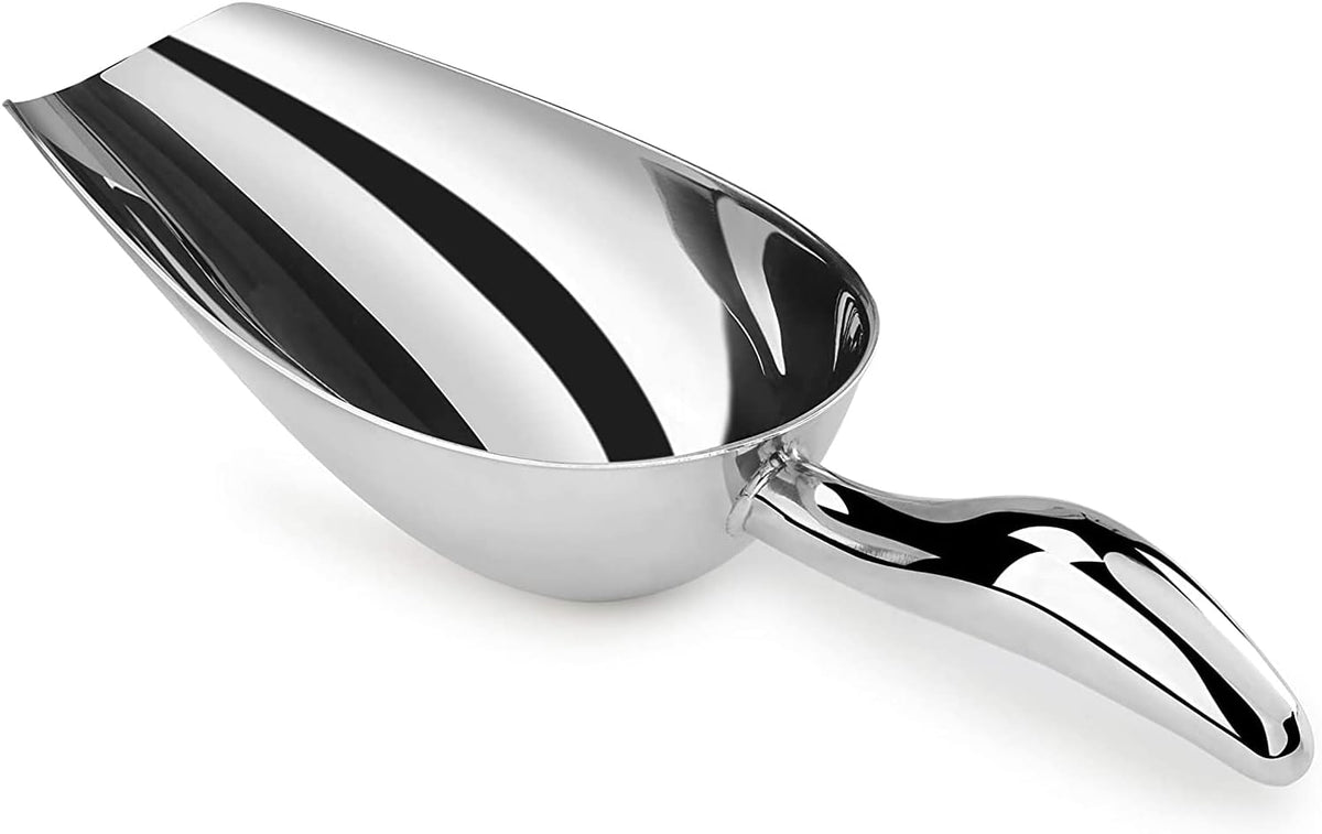 Stainless Steel Ice Scoop - Mini Ice Scoop for Freezer, Heavy Duty, Dishwasher Safe, 5 OZ