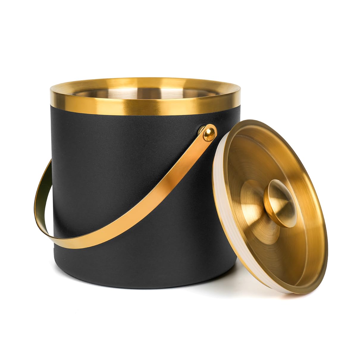 3L Double Wall Insulated Stainless Steel Ice Bucket for parties