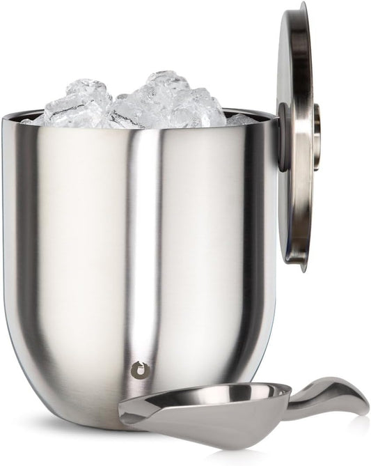 Snowfox Plus - Insulated Ice Bucket with Lid/Scoop, Premium Vacuum Insulated Stainless Steel Ice Buckets for Parties, Ice Box, Home Bar Accessories, Parties Supplies, Bar Decor, 3L