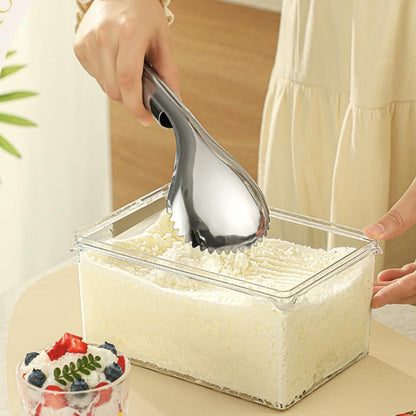 Ouliget Serrated Ice Crusher Spoon,Multipurpose Metal Ice Scoop Ice Cream Scoop for Smoothies Shaved Ice Frozen Cocktails,Fruit Corer Scraper Pumpkin Scooper Tool