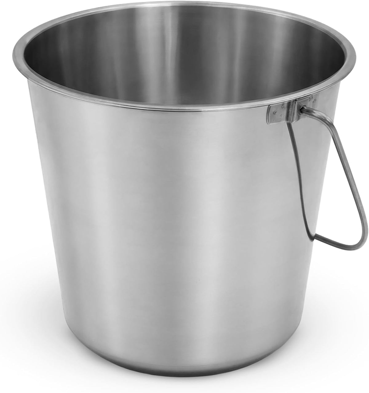 Grip Stainless Steel Bucket (2 Gallon) - Great for Pets, Cleaning, Food Prep - Hang on Fences, Cages, Kennels - Home, Garage, Workshop