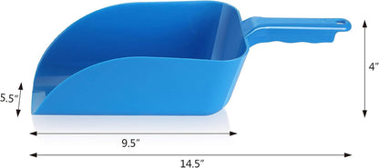 New Star Foodservice Polycarbonate Plastic Utility Ice Scoop, Blue, 64 oz