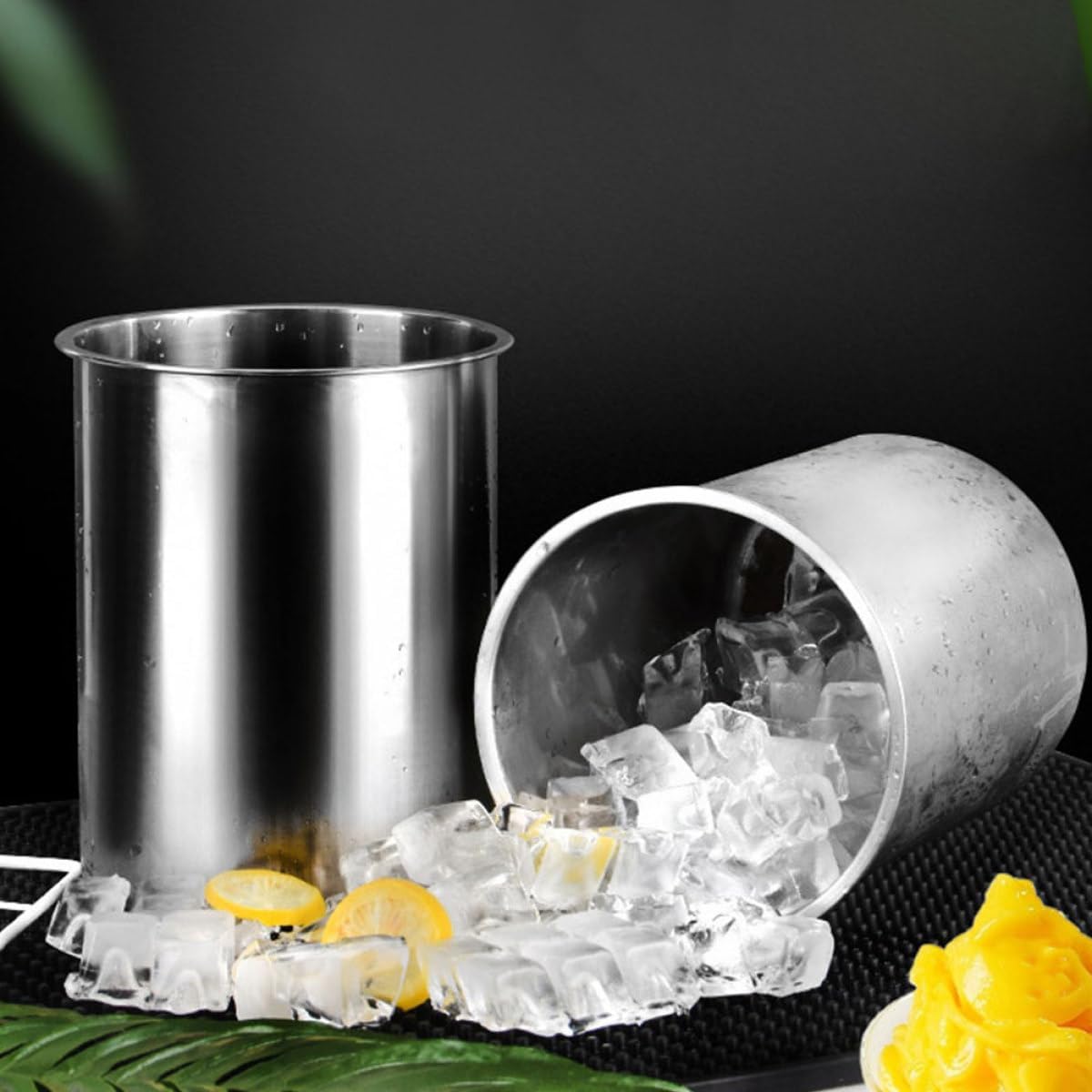 Luxshiny Stainless Steel Ice Bucket Drink Containers Stainless Steel Container Ice Cube Mold Ice Bucket Beverage Container Metal Container Metal Ice Bucket Wine Bottle Bucket