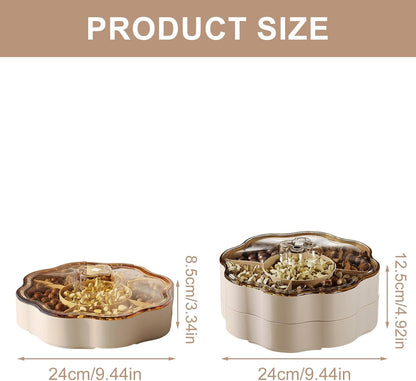 Candy Box Dry Fruit Container With Lid For Living Room 5 Compartments Snacks Organiser For Household Use