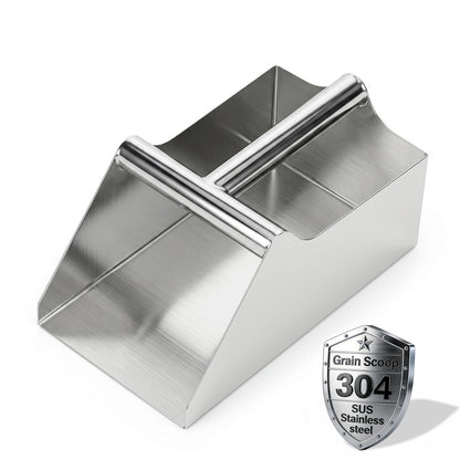 304 Stainless Steel Ice Scoop, Large 6-inch Metal Flour Scoop 50 Ounce