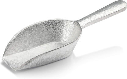 New Star Foodservice Cast Aluminum Flat Bottom Scoop, 2-Ounce, Silver