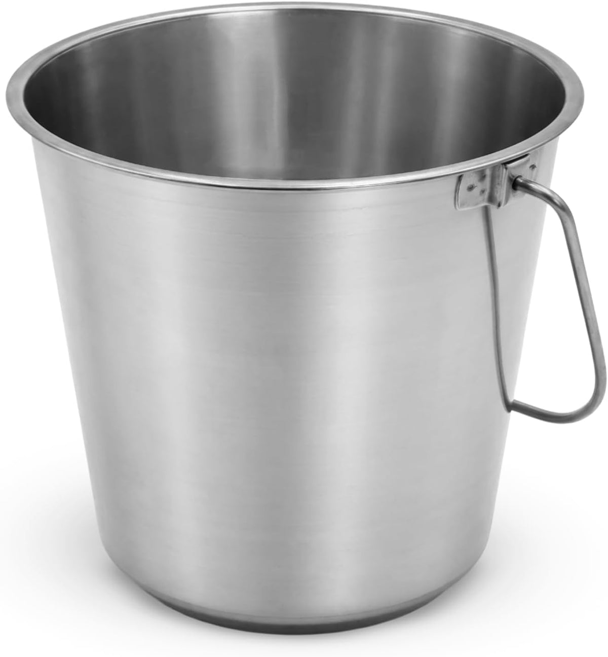 Grip Stainless Steel Bucket (2 Gallon) - Great for Pets, Cleaning, Food Prep - Hang on Fences, Cages, Kennels - Home, Garage, Workshop