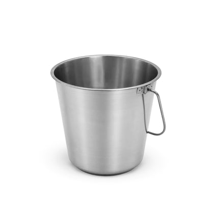 Grip Stainless Steel Bucket (2 Gallon) - Great for Pets, Cleaning, Food Prep - Hang on Fences, Cages, Kennels - Home, Garage, Workshop
