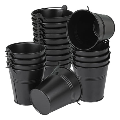 12 Pack 7 Inch Large Galvanized Ice Buckets with Handles, 100 OZ Metal Bucket for Beer, Wine, Champagne, Parties, BBQs, Tailgating, and Elegant Centerpieces