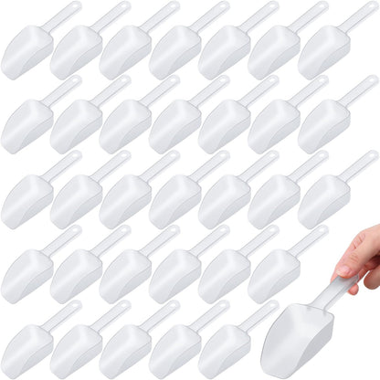 Gejoy 50 Pcs 5.9" Plastic Scoops for Ice Candy Popcorn Buffet, Clear