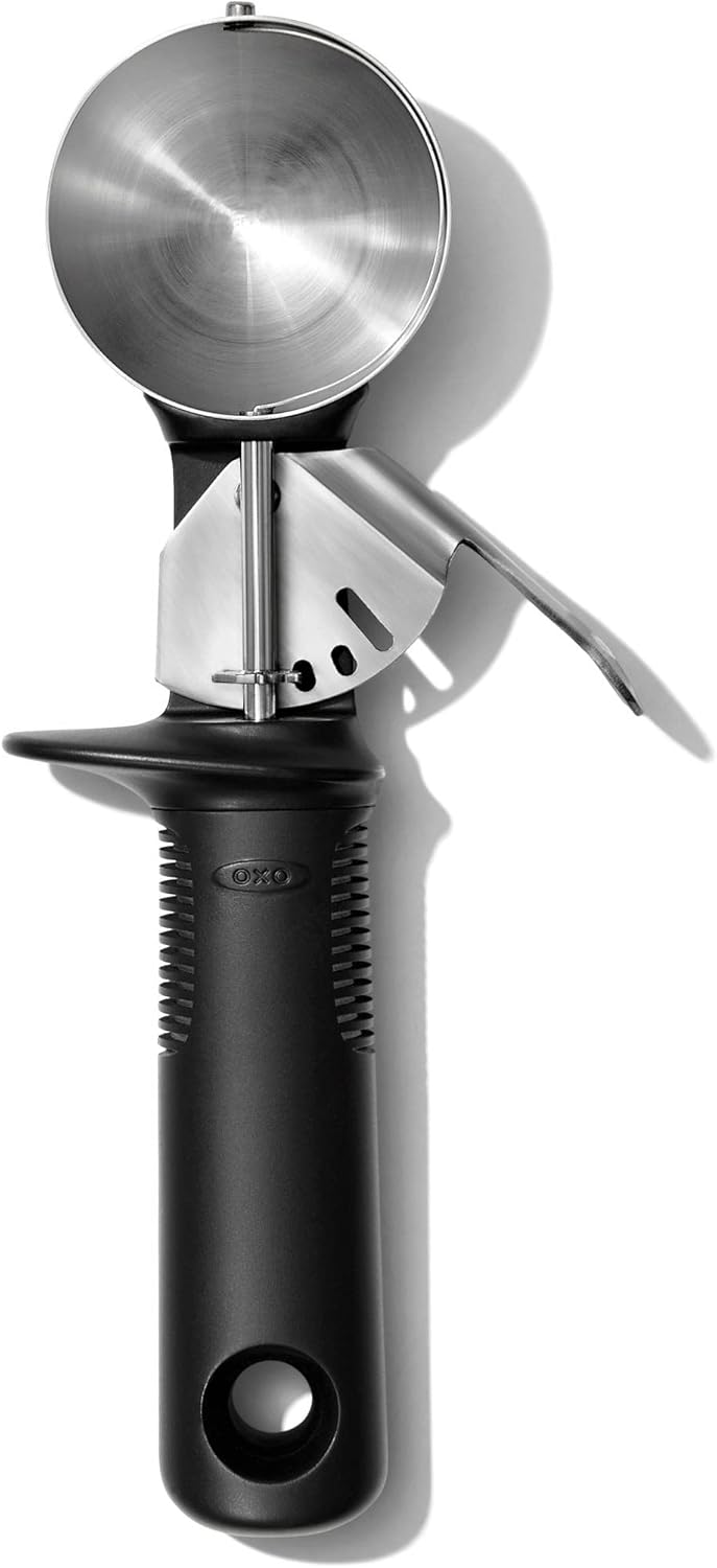 OXO Good Grips Classic Swipe Ice Cream Scoop - Black, Stainless Steel