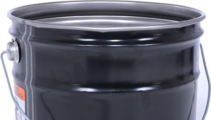 Vestil Pail-STL-RI Steel Open Head Pail, 5 Gallon, Black