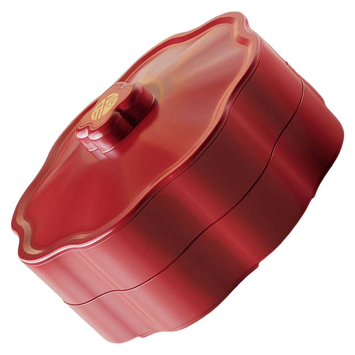 Candy Box Dry Fruit Container With Lid For Living Room 5 Compartments Snacks Organiser For Household Use