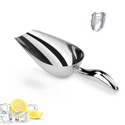12 Oz 304 Stainless Steel Ice Scoop for Freezer & Ice Machine – Heavy Duty Metal Scooper, Dishwasher Safe, Multi-Purpose for Kitchen, Bar, Party, Wedding (Ice, Flour, Dry Goods)