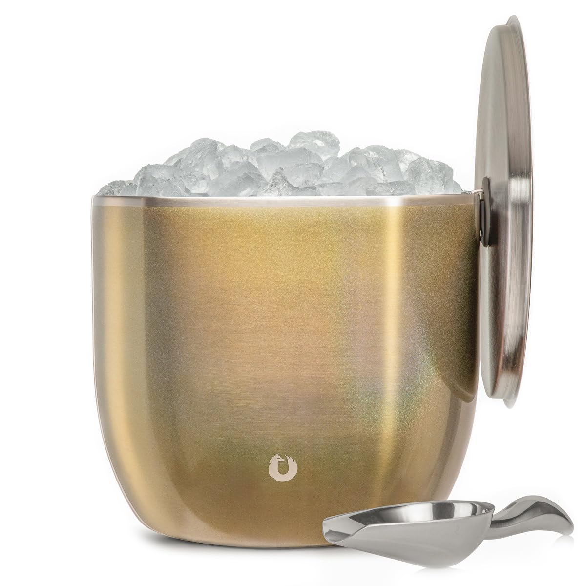 Snowfox Plus - Insulated Ice Bucket with Lid/Scoop, Premium Vacuum Insulated Stainless Steel Ice Buckets for Parties, Ice Box, Home Bar Accessories, Parties Supplies, Bar Decor, 3L