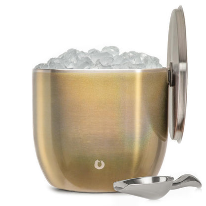 Snowfox Plus - Insulated Ice Bucket with Lid/Scoop, Premium Vacuum Insulated Stainless Steel Ice Buckets for Parties, Ice Box, Home Bar Accessories, Parties Supplies, Bar Decor, 3L
