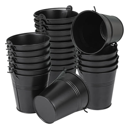 12 Pack 7 Inch Large Galvanized Ice Buckets with Handles, 100 OZ Metal Bucket for Beer, Wine, Champagne, Parties, BBQs, Tailgating, and Elegant Centerpieces