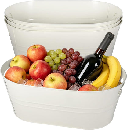 4-Pack 3 Gallon Drink Buckets, Ice Bucket, Beverage Buckets for Party