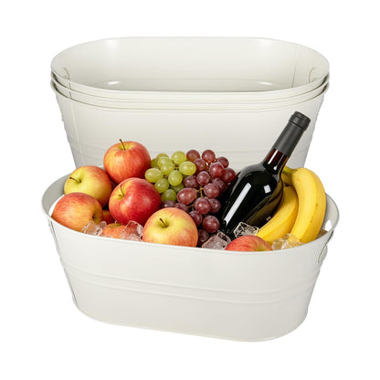 4-Pack 3 Gallon Drink Buckets, Ice Bucket, Beverage Buckets for Party
