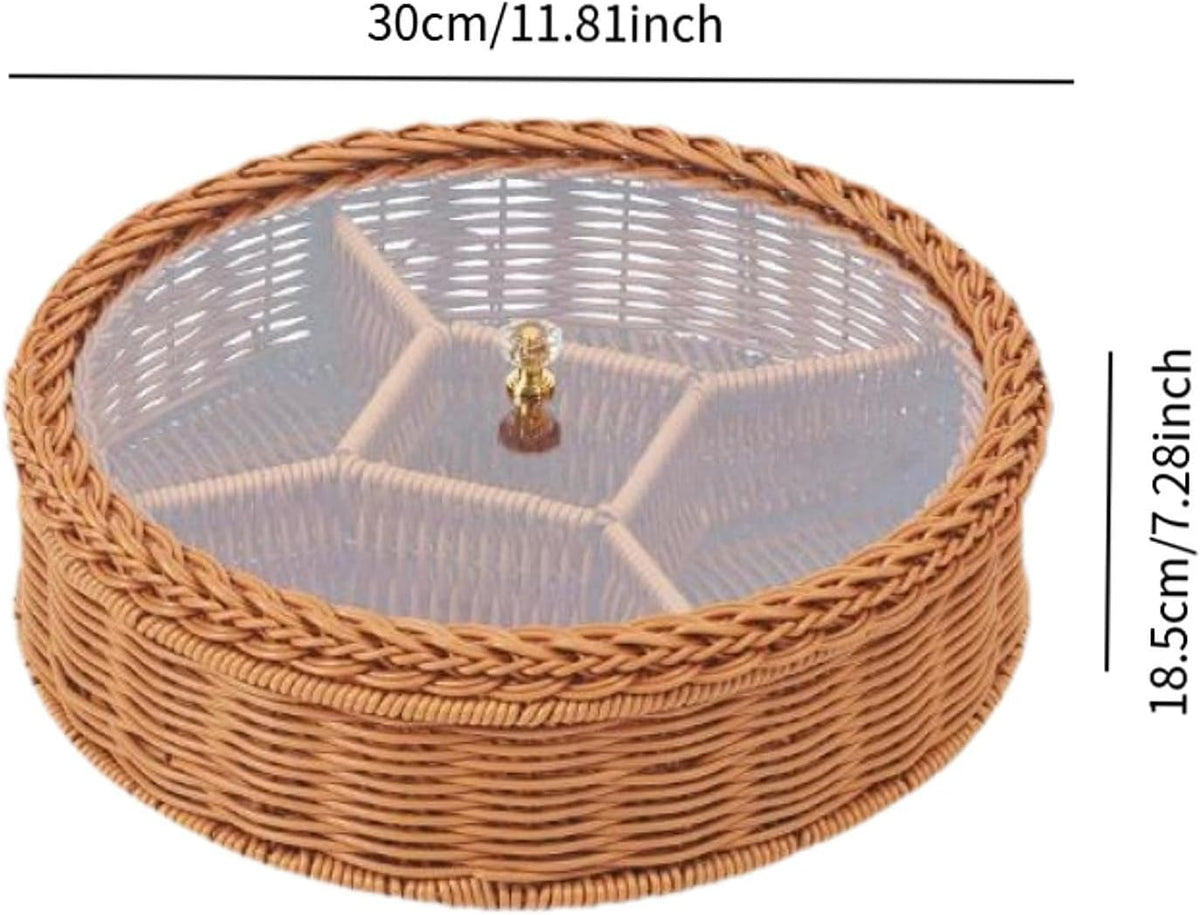 Dried Fruit Dishes Snack Box Divided Serving Dishes Storage Container Snack Tray Dried Fruit Organizer for Cookies Sweets