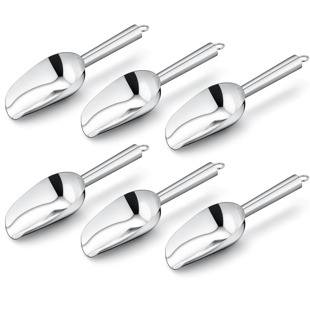 Leonyo 3Oz Ice Scoop, 8 Pcs Stainless Steel Ice Scoopers for Freezer, Food