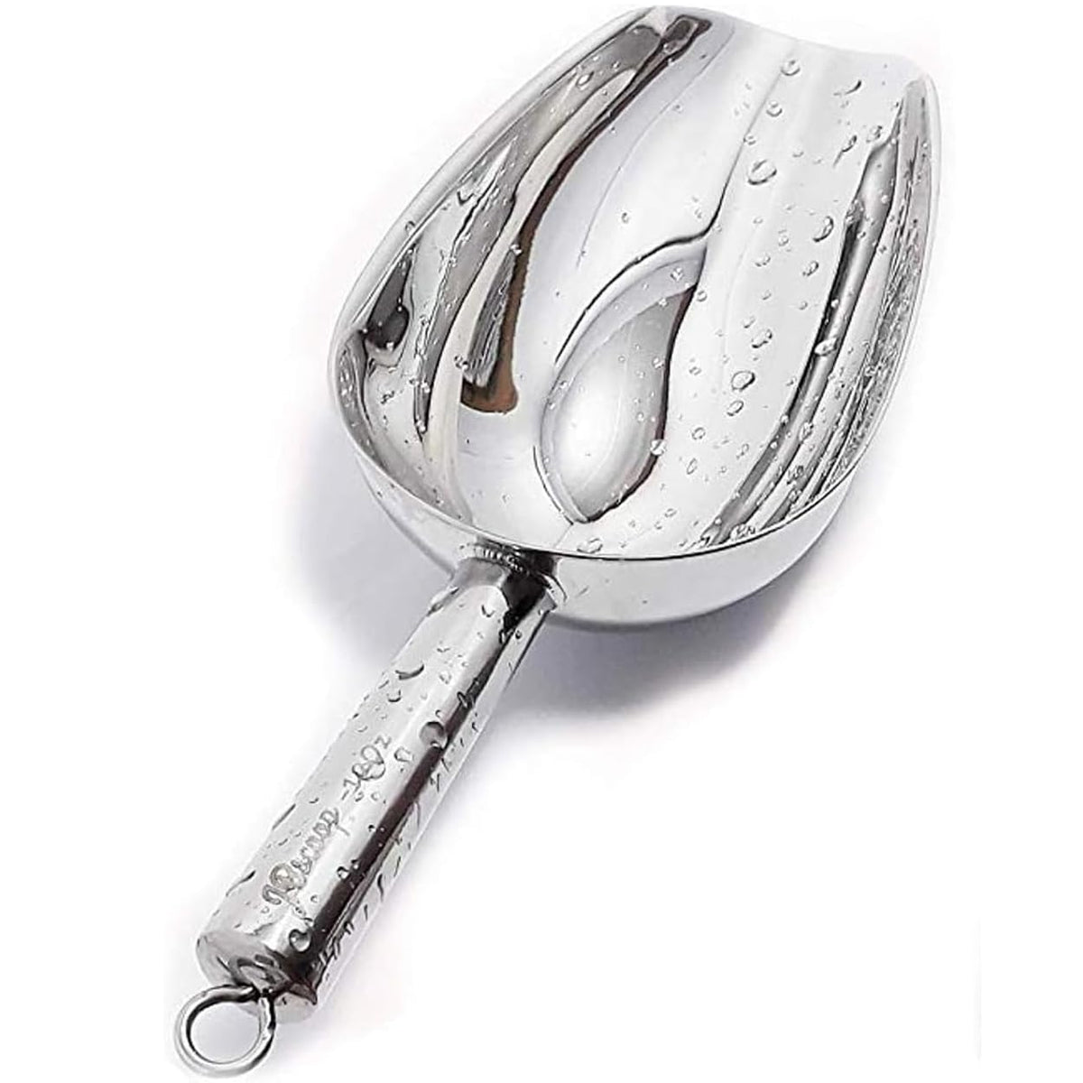 JBscoop Stainless Steel large Ice Scoop 11.3 inch, Feed Candy Popcorn Sugar Utility Scoop Easy Storage, Heavy Duty - 18 Oz
