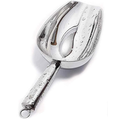 JBscoop Stainless Steel large Ice Scoop 11.3 inch, Feed Candy Popcorn Sugar Utility Scoop Easy Storage, Heavy Duty - 18 Oz