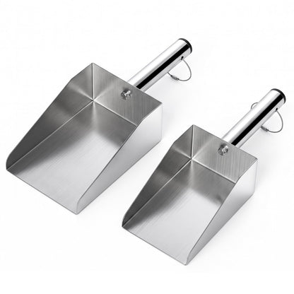 304 Stainless Steel Grain Scoop, Heavy Duty Ice Metal Feed Scoop