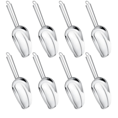 Leonyo 3Oz Ice Scoop, 8 Pcs Stainless Steel Ice Scoopers for Freezer, Food