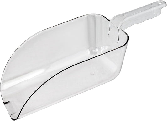 New Star Foodservice Polycarbonate Plastic Utility Ice Scoop, Clear, 64 oz