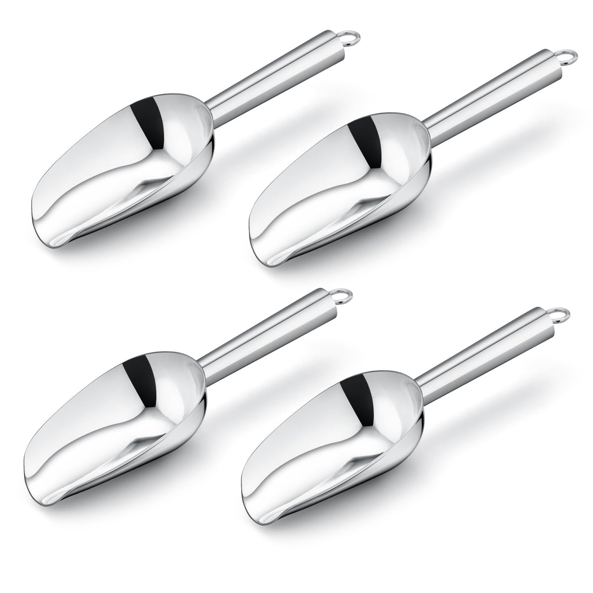 Leonyo 3Oz Ice Scoop, 8 Pcs Stainless Steel Ice Scoopers for Freezer, Food