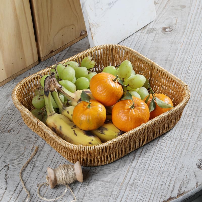 Snack Storage Serving Basket with 4 Compartment Divided Dried Fruit Trays