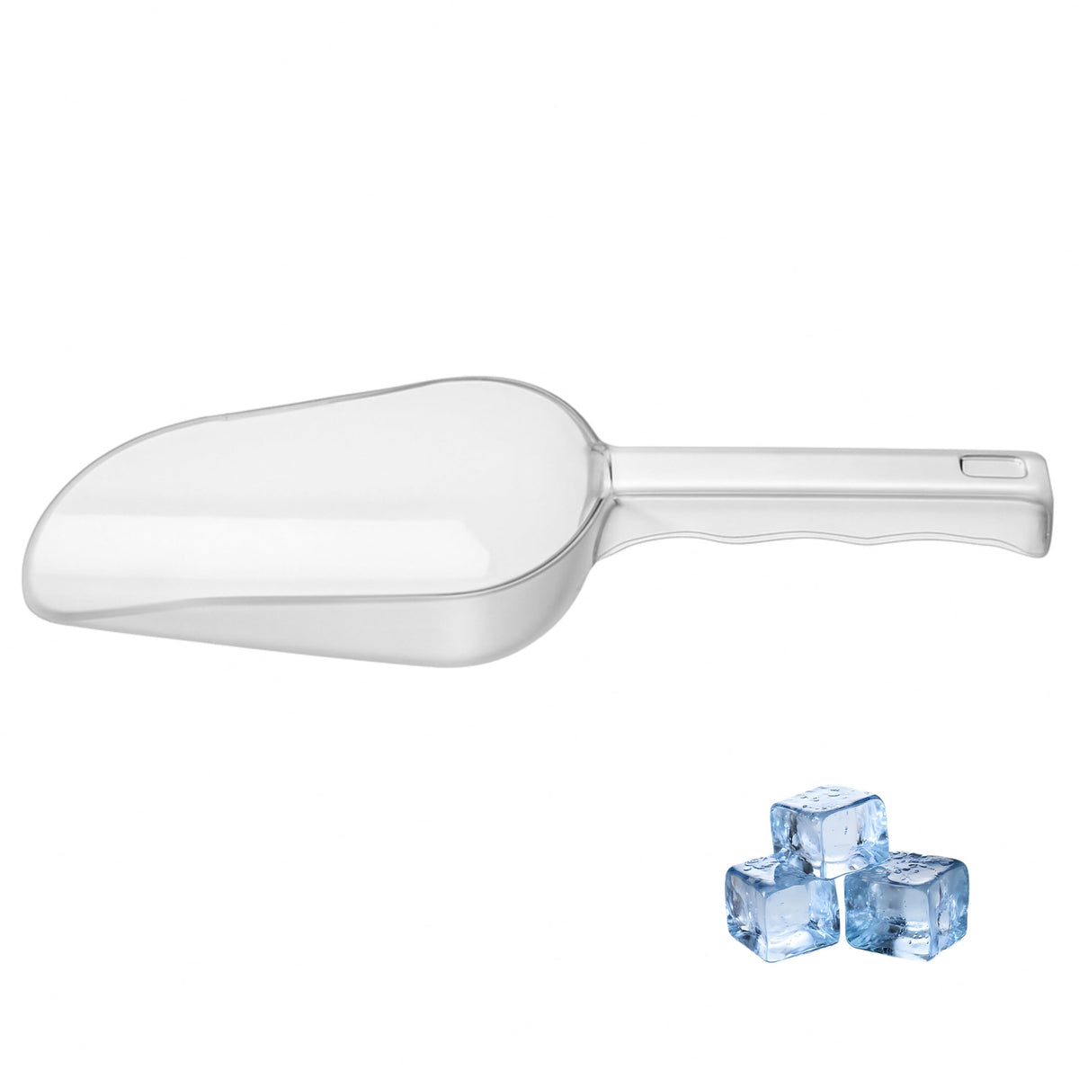 Plastic ice scoop for freezer - 12oz ice scoop BPA-FREE polycarbonate scoop with ergonomic handle, ideal for ice maker,ice cube, ice bucket, coffee beans, popcorn,ice cream, dishwasher safe (1 Pack)M