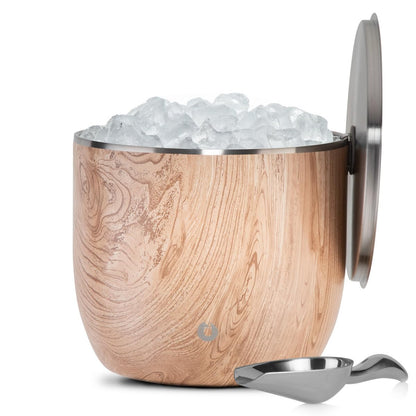 Snowfox Plus - Insulated Ice Bucket with Lid/Scoop, Premium Vacuum Insulated Stainless Steel Ice Buckets for Parties, Ice Box, Home Bar Accessories, Parties Supplies, Bar Decor, 3L