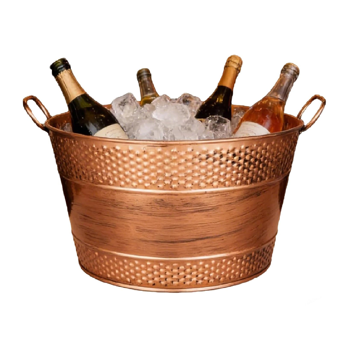 Beverage Tub Large Ice Bucket for Party, Thick Metal Galvanized Tub Drink Buckets, Beverage Bucket with Handles, Drink Bucket for Indoor & Outdoor Parties (1PC Black)