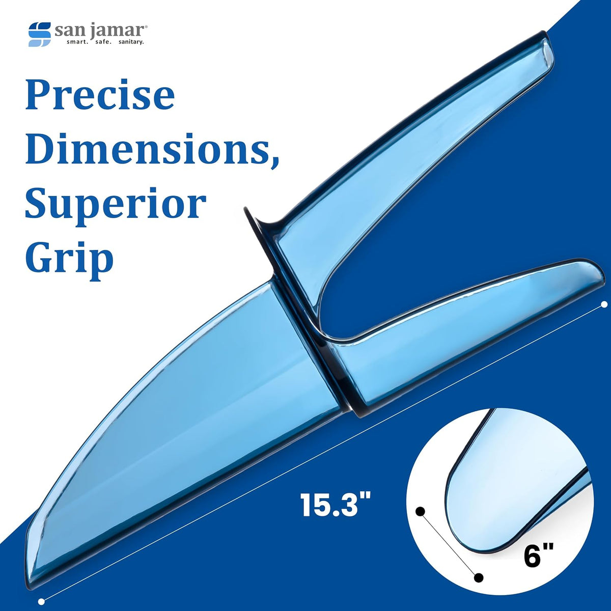 Ice Scoop, San Jamar Saf-T-Scoop, 6 oz to 10 oz, Scoop Only
