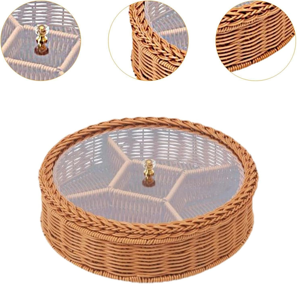 Dried Fruit Dishes Snack Box Divided Serving Dishes Storage Container Snack Tray Dried Fruit Organizer for Cookies Sweets