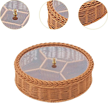 Dried Fruit Dishes Snack Box Divided Serving Dishes Storage Container Snack Tray Dried Fruit Organizer for Cookies Sweets