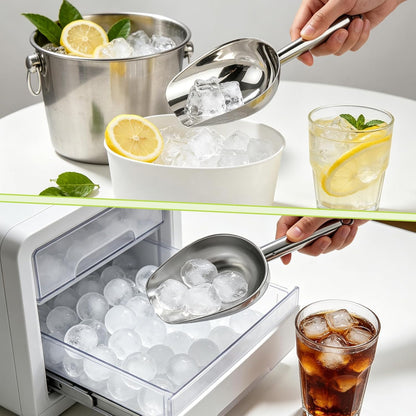 304 Stainless Steel Ice Scoop, Multi Purpose Food Scooper